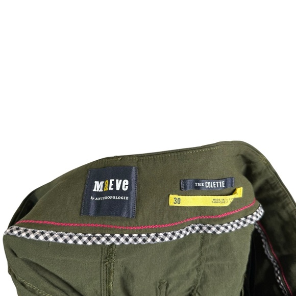 Maeve Size 30 Anthropologie Colette Shorts Magic Fabric Edition Holly Green - Picture 6 of 7